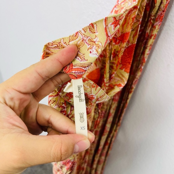 BEACHGOLD Orange Floral Beach Wrap Midi Skirt - Picture 4 of 9